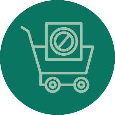 Alışveriş arabası simgesi vektör işareti