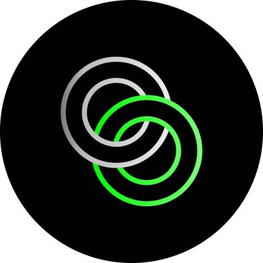 Benzersiz çember logo vektör simgesi tasarımı