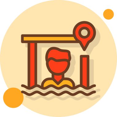 Harita işaretleyici konumu simgesi doldurulmuş dış hat biçimi