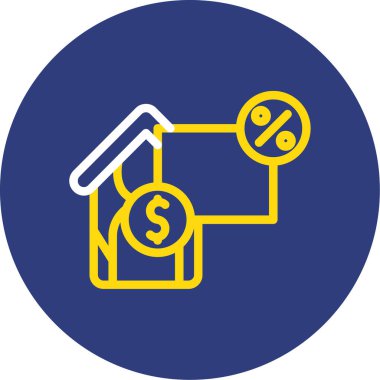 Bir ev simgesinin vektör illüstrasyonu