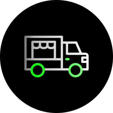 Benzersiz kamyon vektör simgesi