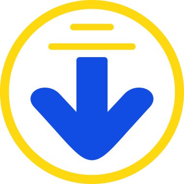 Simge indir, basit vektör illüstrasyonu