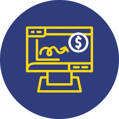 Para için. Web simgesi basit illüstrasyon