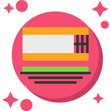 Japon bayrak vektör simgesi