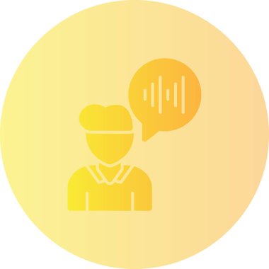 Mikrofonlu bir kadının vektör çizimi