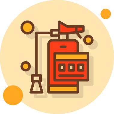 Benzin istasyonu. Basit resimleme