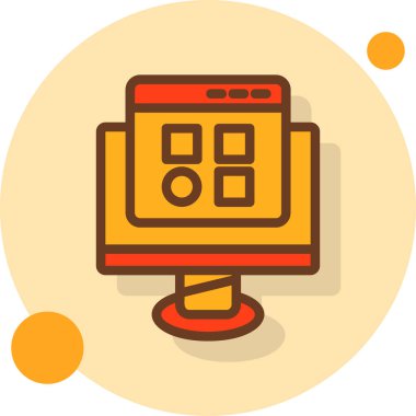 Bir kamera simgesinin vektör illüstrasyonu