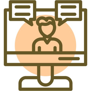 Konferans toplantı simgesi doldurulmuş özet biçimi