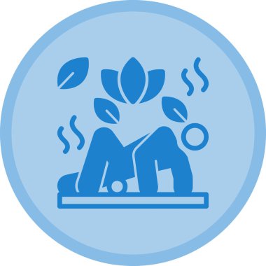 Bir bitki simgesinin vektör illüstrasyonu