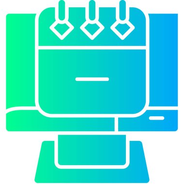 yazıcı web simgesi, basit vektör illüstrasyonu