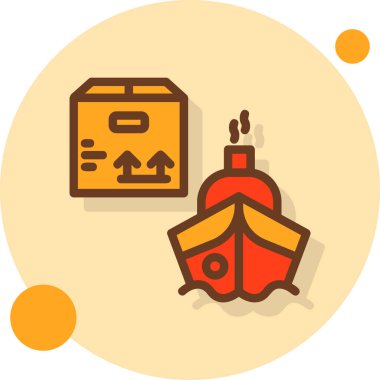 Gemi simgesi, vektör illüstrasyonu