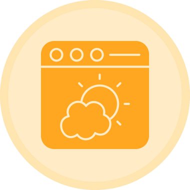 Bulut simgesi vektör illüstrasyonu