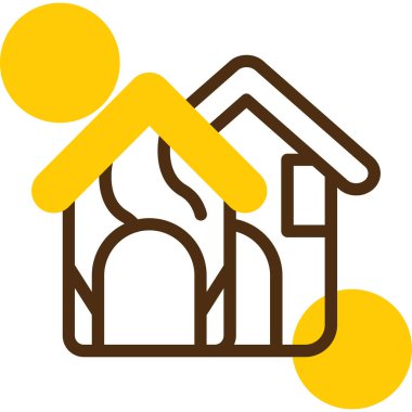 Ana hatlarıyla emlak evi simgesi