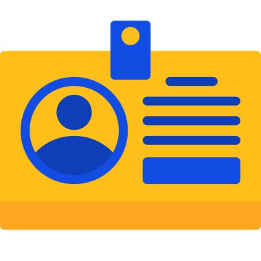 Kimlik kartı. Web simgesi basit tasarım