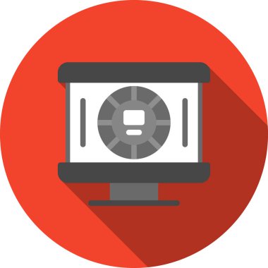 Internet düz vektör simgesi