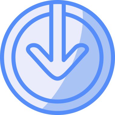 Dosyalanmış özet biçiminde ok yönü simgesi