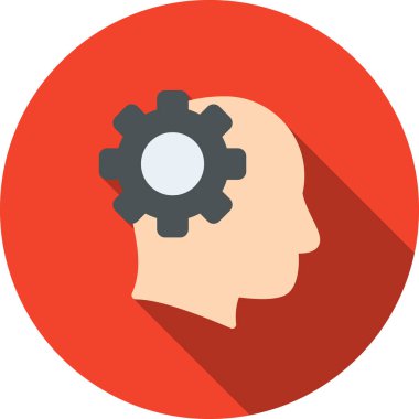 Beyin zihin simgesi, vektör illüstrasyonu