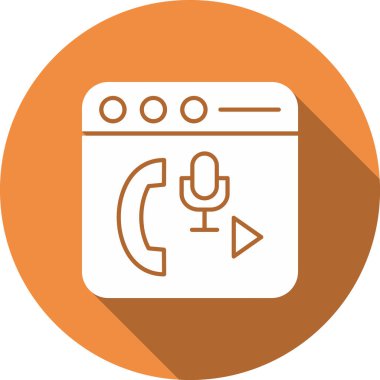 Radyo. Web simgesi basit illüstrasyon