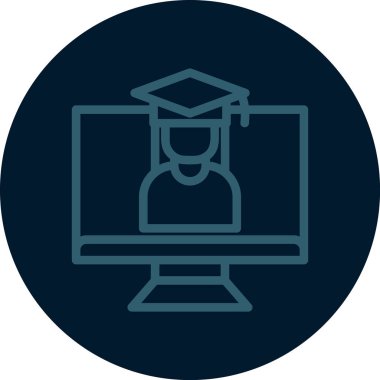 Mezuniyet şapkası ikonu. özet çizimi