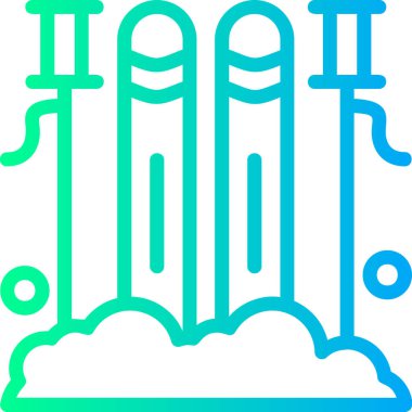 Bir benzin istasyonu simgesinin vektör illüstrasyonu