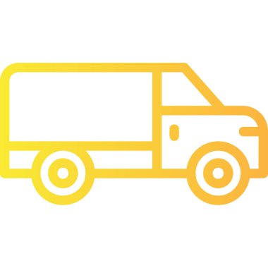 dağıtım kamyonu vektör simgesi