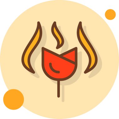 Yanan ateşin vektör çizimi