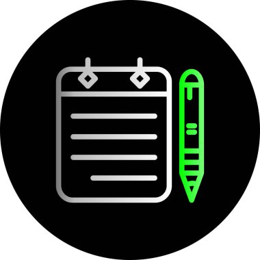 Bir kalem simgesinin vektör illüstrasyonu