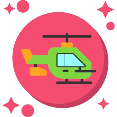 Helikopter Kuyruklu Renk Ağı simgesi, vektör illüstrasyonu