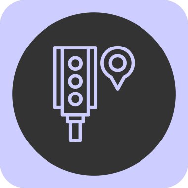 Bir harita simgesinin vektör illüstrasyonu