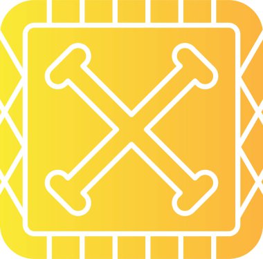 Çapraz simgenin tek bir simgesinin vektör illüstrasyonu