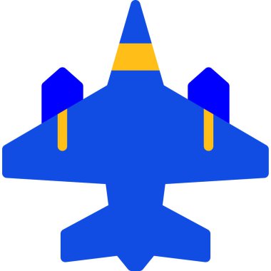 askeri düzlem vektör simgesi