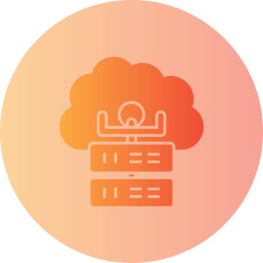 bulut depolama simgesi, vektör illüstrasyonu