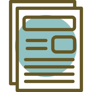 gazete simgesi, vektör illüstrasyonu