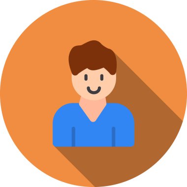 avatar çocuk simgesi düz stil