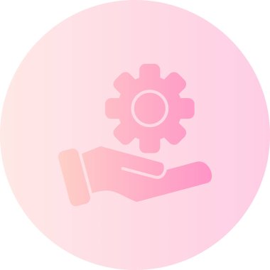 Dişli el, basit simge, vektör illüstrasyonu