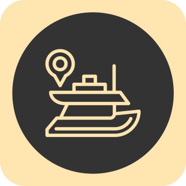 Tekne simgesinin vektör illüstrasyonu