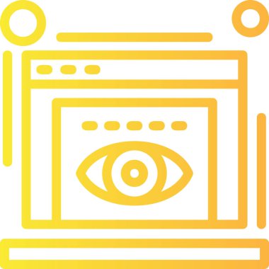 Göz simgesi. Web illüstrasyonu