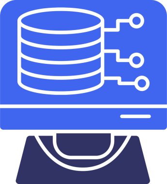 veritabanı. Web simgesi basit illüstrasyon