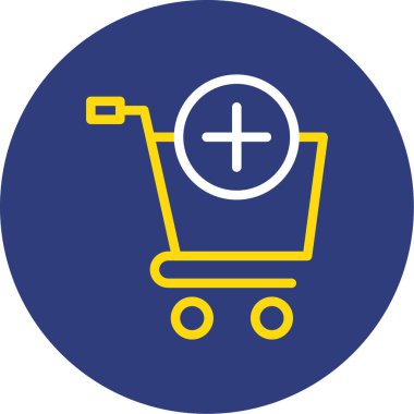 Sepet simgesinin vektör illüstrasyonu