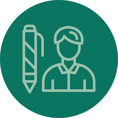 Benzersiz erkek vektör çizgisi simgesi