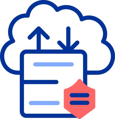 Bulut. Web simgesi basit illüstrasyon