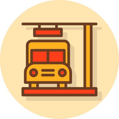 tren. Web simgesi basit illüstrasyon