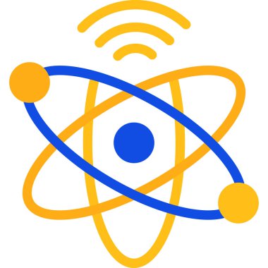 Atom bilimi simgesi ana hatlar biçiminde