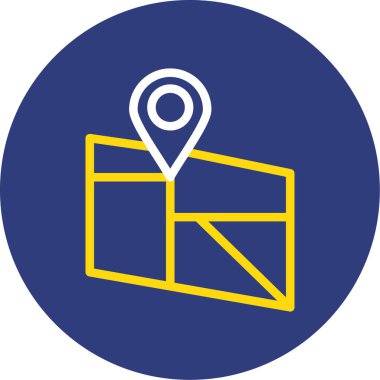 Harita işaretleyici. Basit resimleme