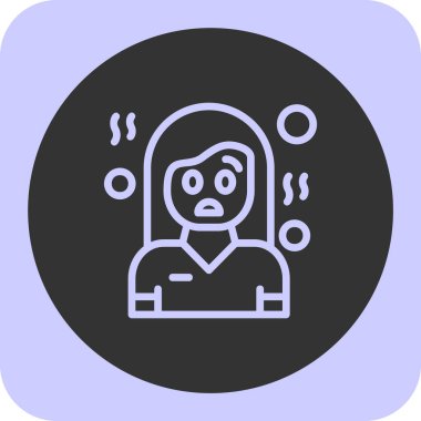 Kıvırcık saçlı ve kafası olan kız.