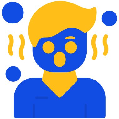 Baş ağrısı. Web simgesi basit illüstrasyon