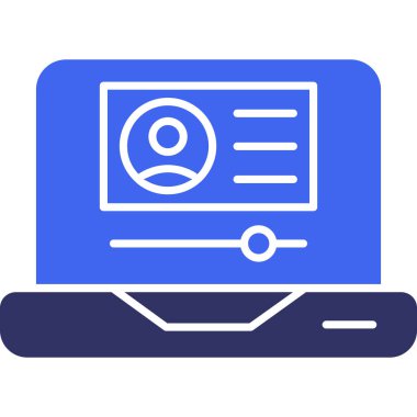 dizüstü bilgisayar web simgesi, basit illüstrasyon