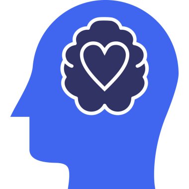 Beyin. Web simgesi basit illüstrasyon