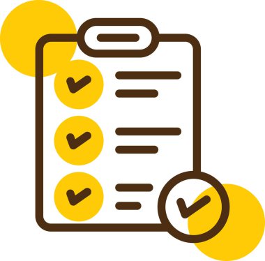 Kontrol listesi simgesi, vektör illüstrasyonu