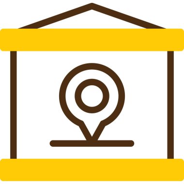 konum haritası gezinme simgesi - taslak biçimi